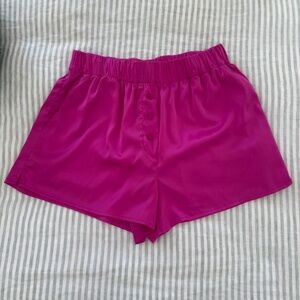 Daily Drills Silk Shorts- Bright Pink/Purple- Size XS/S